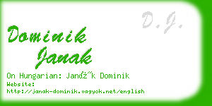 dominik janak business card